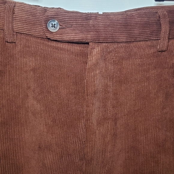 Peter Millar Nanoluxe Men’s Classic Corduroy Pants Sz: 38x30 Brown - Picture 6 of 13
